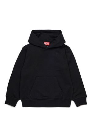 black cotton hoodie DIESEL KIDS | J022750GYCJK900